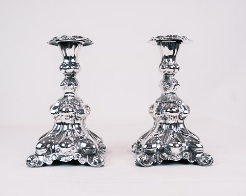 Set Of 2 Rococo Shaped Candlesticks - Real Silver - 830 Sterling Silver - 1920s
Great condition
