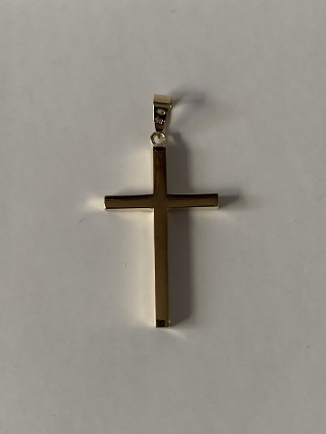 Gold cross in 14 carat gold, with beautiful details. For necklace.