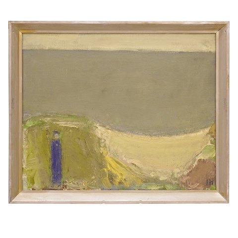 Johannes Hofmeister, 1914-90, oil on canvas. 
Landscape, signed. Visible size: 44x54cm. With 
frame: 51x61cm