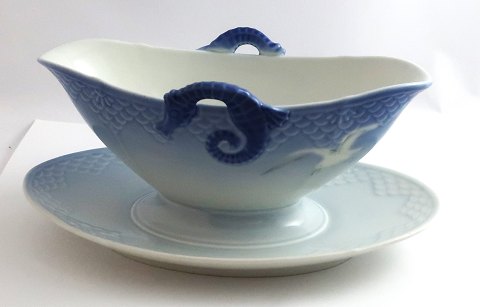 Bing & Grondahl. Seagull without gold. Gravy bowl. Model 8. Length 24 cm. (2. 
quality)