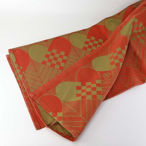 GJ dugDamask julehjerter200x140 cm