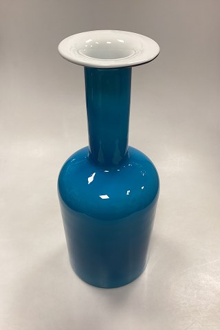 Holmegaard Kunstglas Turkis Vase af Otto Brauer