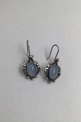 Georg Jensen Sterling Sølv Års Øreringe 2019 (Månesten)