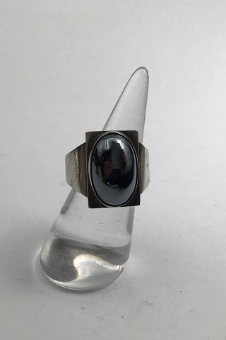 Georg Jensen Sterling Sølv Ring No. 84A (Hæmatit)