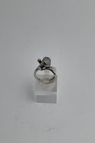 Georg Jensen Sterling Sølv Ring med Månesten af Torun No. 152
