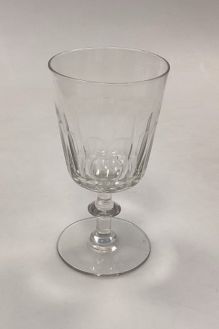 Holmegaard Christian VIII Rødvinsglas gammelt med bred fod - 16,5 cm