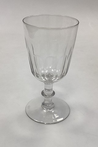 Holmegaard Christian VIII Rødvinsglas gammelt med bred fod - 15,4 cm