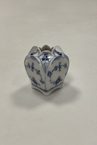 Royal Copenhagen Musselmalet Riflet Bordkortholder og Vase No. 495