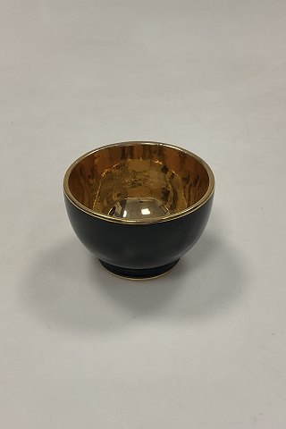 Aluminia Confetti Sort Sukkerskål med guld
