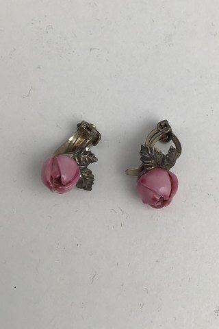 RCP Sterling Sølv / Porcelæn Øreringe (Pink) (Clips)