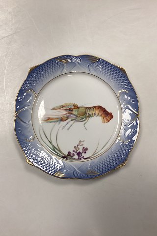 Royal Copenhagen Blåt Fiskestel Tallerken No. 19/3002