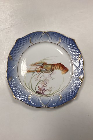 Royal Copenhagen Blåt Fiskestel Tallerken No. 19/3002