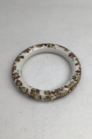 Royal Copenhagen Porcelæn Armring Blomstermotiv (Brunt)