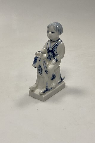 Royal Copenhagen Musselmalet Figur  Dreng på Gyngehest No. 5196