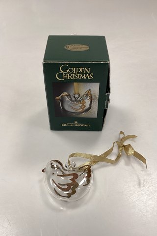 Bing og Grøndahl Golden Christmas Crystal Ornament Fugl