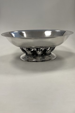 Georg Jensen Sterling Sølv Oval skål på fod No. 306A