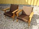 2 recliners in oak designed by Hans Wegner GE 290 Model 5000 m2 showroom