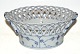 Blue Fluted Full Lace, Fruit Basket Round with Handles