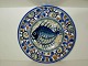 Large Aluminia Plate decorated with fish motive SOLD