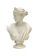 Aabenraa Antikvitetshandel præsenterer: Marmorbuste forstillende gudinden Artemis / Diana.