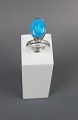 Large silver ring 925s, with large turquoise stone. 5000 m2 showroom.