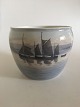Bing & Grøndahl Art Nouveau Vase med skibsmotiv No 7090/214