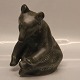 JohGus Green glazed bear sitting 23 cm