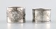 Two Swedish napkin rings in silver. Early 20 th century.