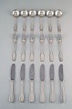 Hans Hansen silver cutlery Susanne in sterling silver.
Complete silver lunch service for six people.