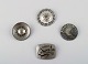 Jorgen Jensen, a.o. Denmark. 4 brooches in pewter in viking style. Hand made 
danish design, 60 / 70 s.