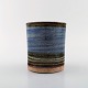 Helle Allpass (1932-2000). Vase of glazed stoneware decorated with beautiful 
brown and blue glaze. 1960 / 70