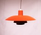 Red PH4 pendant designed by Poul Henningsen and manufactured by Louis Poulsen.
5000m2 showroom.
