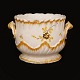 An 18th century yellow decorated faience wine basket. Signed Rörstrand, Sweden, 
14.10.1773. H: 12,6cm