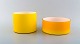 Kastrup / Holmegaard. A pair of large bowls in yellow opaline glass. 1960