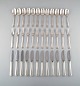 Georg Jensen Old Danish lunch cutlery in sterling silver. Lunch service for 
twelve people.