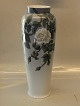 B&G Porcelain B&G 062-196 High vase with flower decoration 42 cm  Signed LO 
