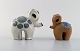 Britt-Louise Sundell for Gustavsberg. To "Ringo 1" babyelefanter i glaseret 
keramik. 1960