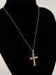 18 carat necklace 39.5 cm. with crosses