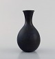 Sven Wejsfelt unique vase in glazed ceramics. Beautiful glaze in black and blue 
shades. Dated 2002.
