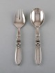 Georg Jensen "Cactus" salad set in all silver. Sterling silver.
