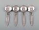 Four Georg Jensen "Cactus" boullion spoons in sterling silver.
