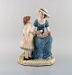 PAL, Spain. Large sculpture in glazed ceramics. Mother with daughter. 1980