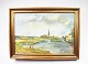 Oil painting with motif of danish landscape with gilded frame signed M. T. 
Blichfeldt.
5000m2 showroom.