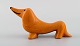 Lisa Larson for K-Studion / Gustavsberg. Dog in glazed ceramics. Late 20th 
century.
