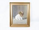 Oil painting with motif of puppy signed TN from 1944.
5000m2 showroom.
