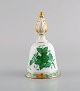 Herend table bell in hand-painted porcelain with floral and gold decoration. 
1980s.
