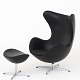 Roxy Klassik 
presents: 
Arne 
Jacobsen / 
Fritz Hansen
AJ 3316 - 'The 
Egg' lounge 
chair w. 
matching foot 
stool in ...