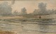 Christian Blache; Painting, Sea wiew at Hornbæk, oil on canvas