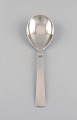 Just Andersen for Georg Jensen. Blok / Acadia serving spoon in sterling silver. 
Dated 1933-1944.
