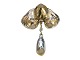 Silver
Large Art Nouveau brooch with three stones from 
1900-1920